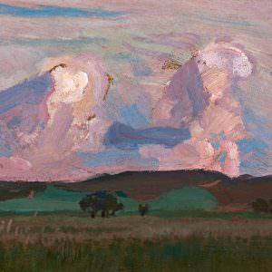 Jan Stanisławski, Wiosna na Krzemionkach w Krakowie, pejzaż, sztuka polska, malarstwo polskie, Niezła Sztuka