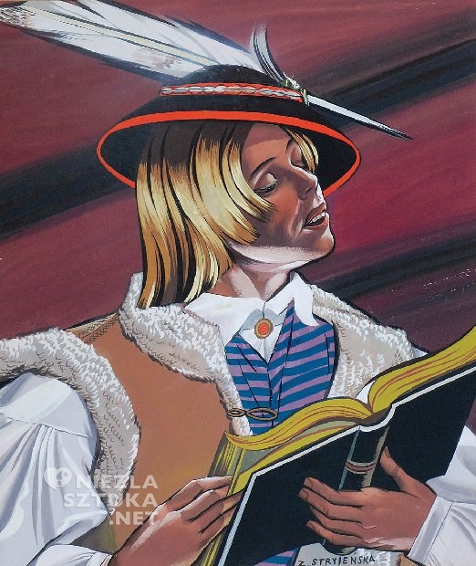 Zofia Stryjeńska, Młody góra z książką, sztuka polska, kobiety w sztuce, niezła sztuka
