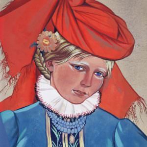 Zofia Stryjeńska, Kobieta w czerwonym zawoju na głowie, sztuka polska, kobiety w sztuce, niezła sztuka