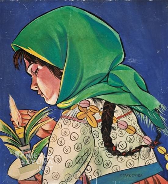 Zofia Stryjeńska, Dziewczyna ze świecą, sztuka polska, kobiety w sztuce, niezła sztuka