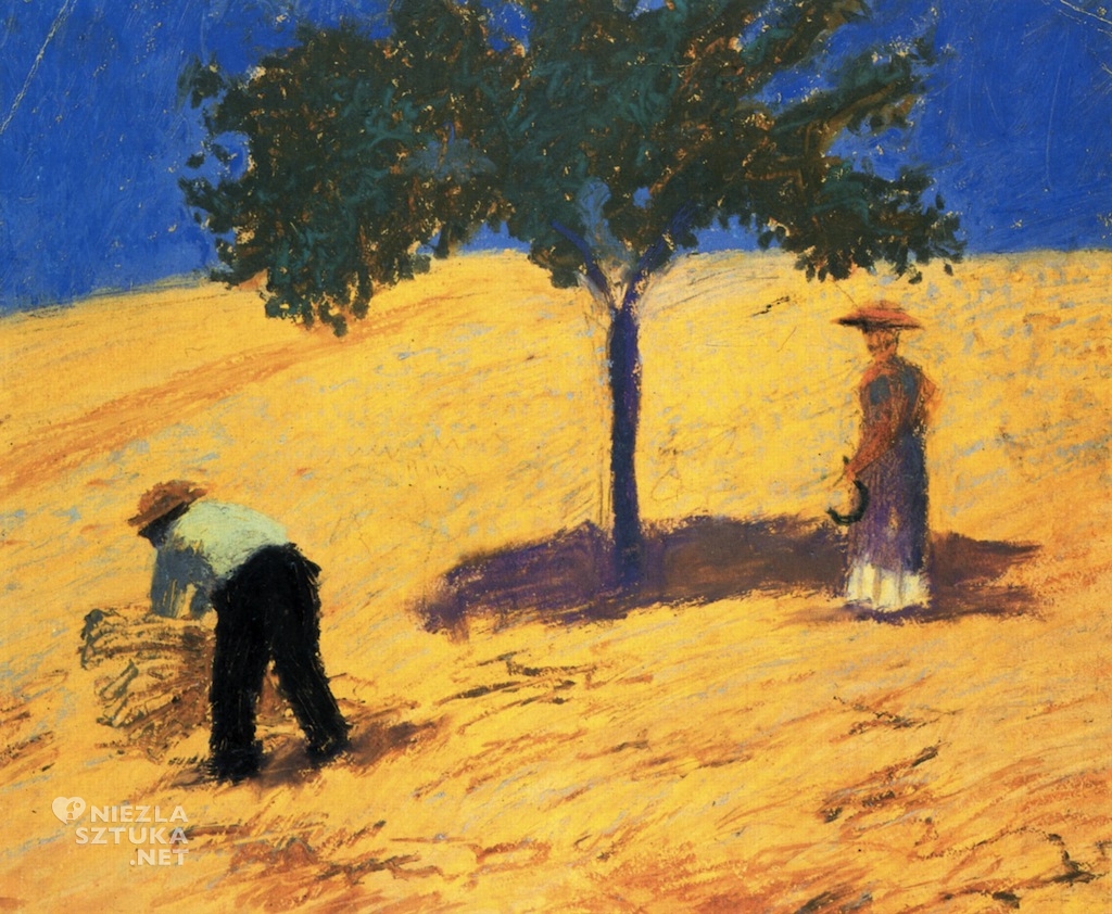 August Macke, Drzewo na polu kukurydzy, sztuka niemiecka, ekspresjonizm, niezła sztuka