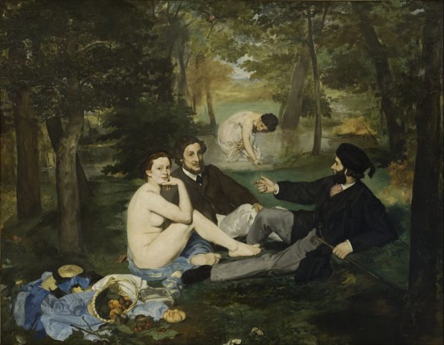 Édouard Manet Śniadanie na trawie, sztuka francuska, Musee d'Orsay, Paryż, niezła sztuka