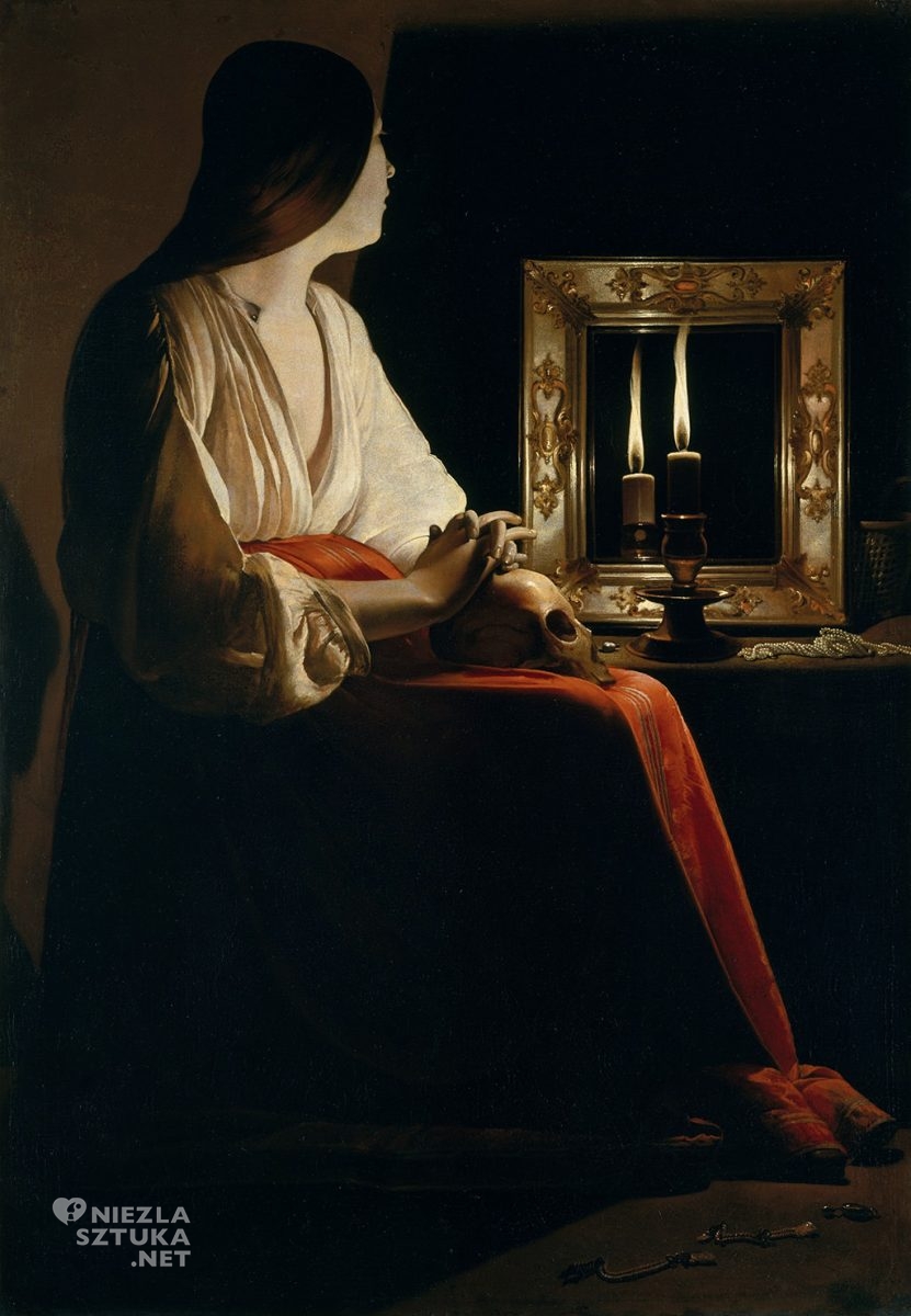 Georges de La Tour, Pokutująca Maria Magdalena, barok, Francja, malarstwo religijne, Niezła Sztuka