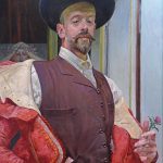 Jacek Malczewski, Autoportret z kwiatem ostu, sztuka polska, Niezła sztuka