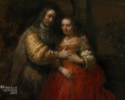 Rembrandt, Żydowska narzeczona, Rijksmuseum, Amsterdam, sztuka holenderska, Niezła sztuka