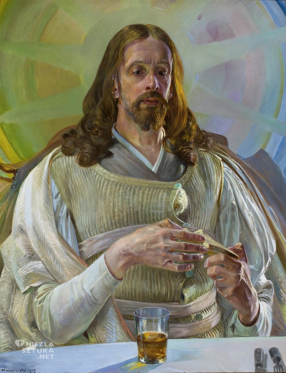 Jacek Malczewski, Chrystus w Emaus, tryptyk, sztuka polska, malarstwo polskie, symbolizm, Muzeum Narodowe w Warszawie, Niezła sztuka