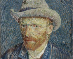 Vincent van Gogh, autoportret, autoportret w szarym, filcowym kapeluszu, Niezła Sztuka