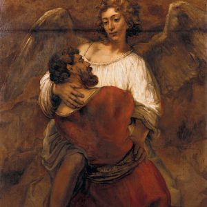 Rembrandt, Walka Jakuba z Aniołem, Gemalde Galerie, Berlin