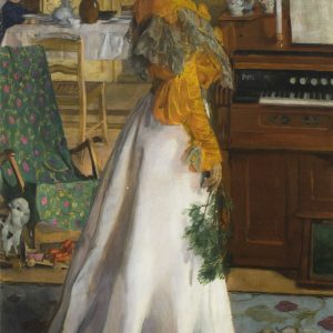 Józef Mehoffer, Na letnim mieszkaniu, portret żony, jadwiga mehoffer, sztuka polska, malarstwo polskie, Niezła sztuka