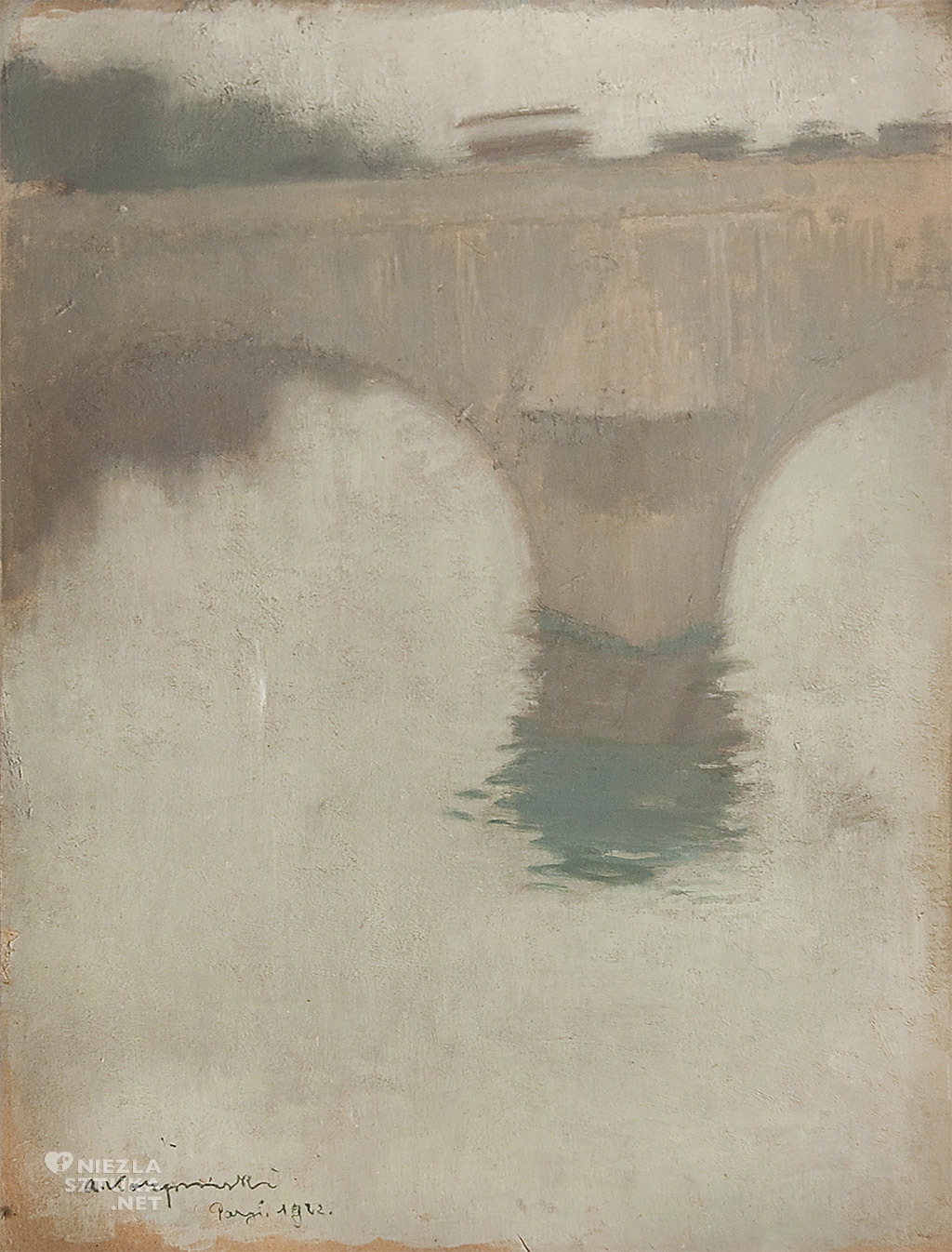 Alfons Karpiński, Most w Paryżu, Paryż, sztuka polska, malarstwo, Niezła Sztuka