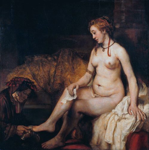 Rembrandt Batszeba w kąpieli Luwr Niezła sztuka