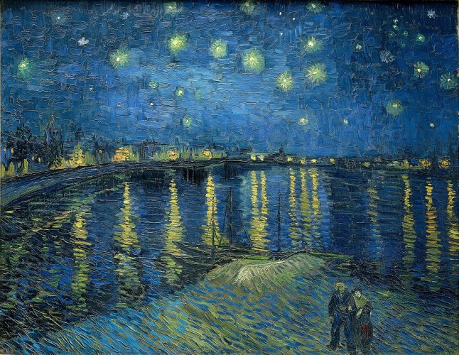 Vincent van Gogh, Gwieździsta noc nad Rodanem, Francja, Arles, Niezła Sztuka