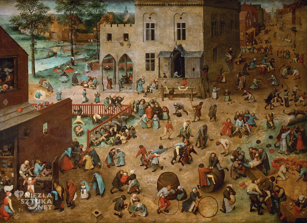 Pieter Bruegel Starszy, Pieter Bruegel, Zabawy dziecięce, malarstwo niderlandzkie, Niezła Sztuka