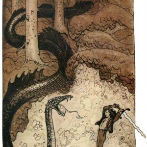 John Bauer, ilustracja, trolle, akwarela, sztuka skandynawska, Niezła Sztuka