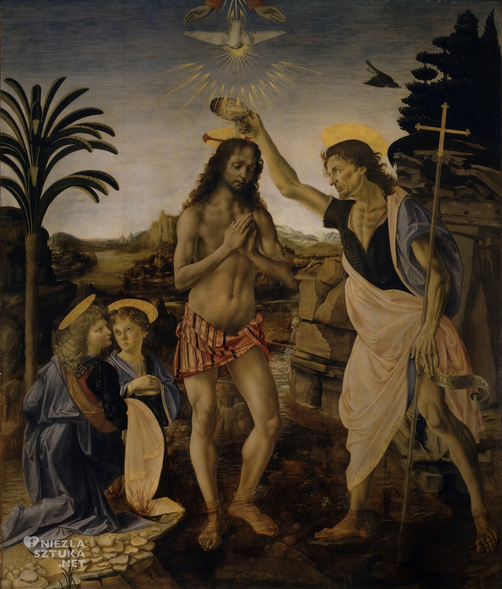 Andrea del Verrocchio, Chrzest Chrystusa, sztuka religijna, sztuka włoska, Niezła Sztuka