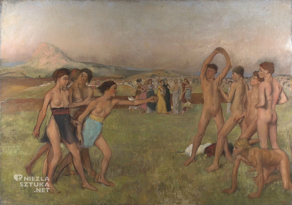 Edgar Degas, Dziewczęta spartańskie wyzywające chłopców do walki, Niezła sztuka