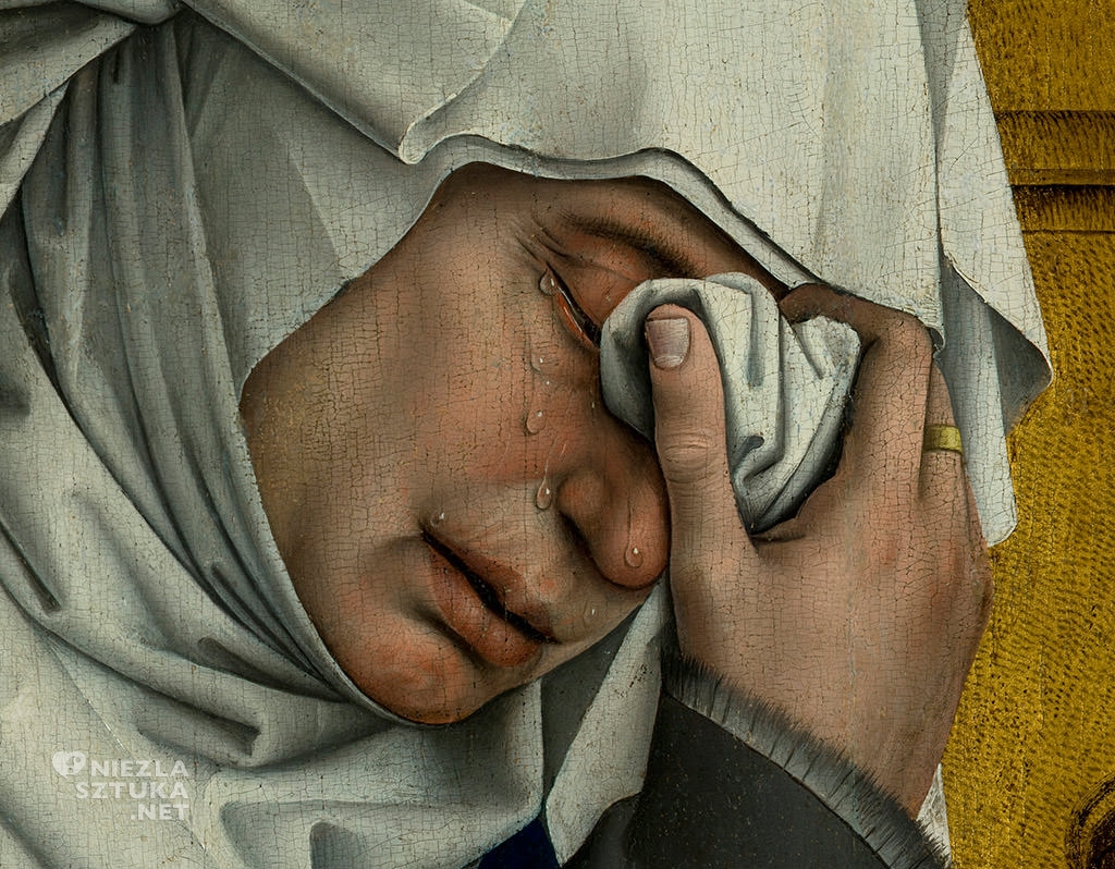 Rogier van der Weyden, Zdjęcie z krzyża, ok. 1435/43 olej, tempera, drewno, Museo Nacional del Prado, Madryt, malarstwo, Niezła sztuka