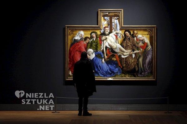 Rogier van der Weyden, Zdjęcie z krzyża, ok. 1435/43 olej, tempera, drewno, Museo Nacional del Prado, Madryt, malarstwo, Niezła sztuka