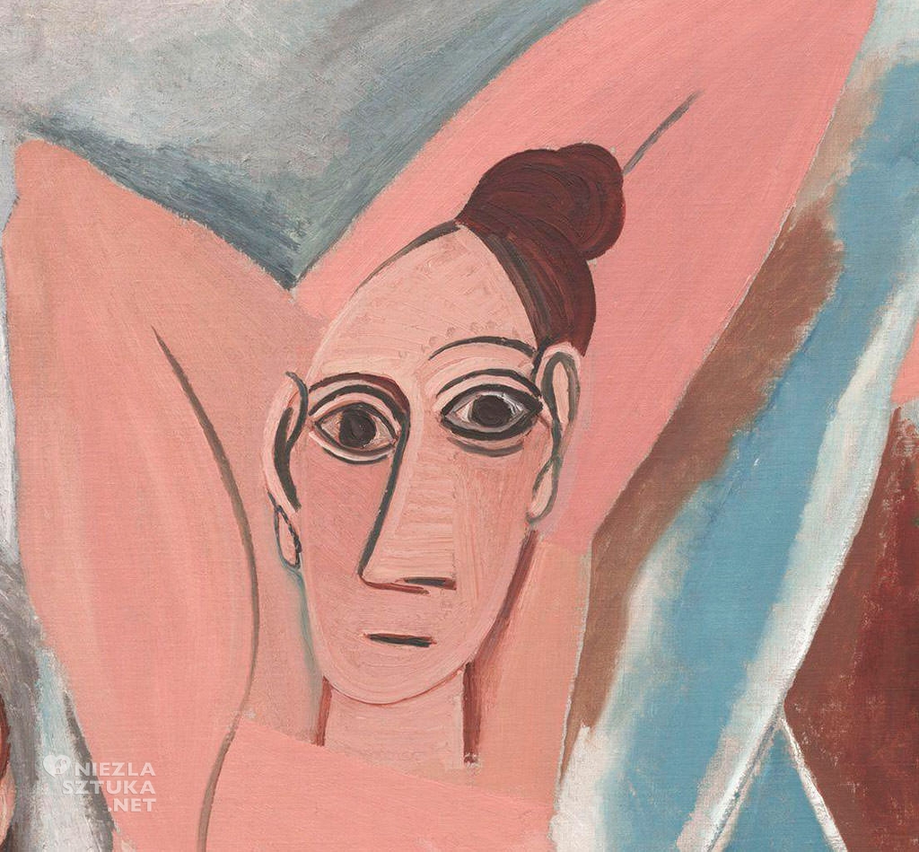 Pablo Picasso, Panny z Awinionu, detal, 1907, olej, płótno, Museum of Modern Art, Nowy Jork, Niezła sztuka