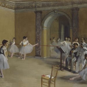 Edgar Degas Foyer Opery przy Rue Le Peletier