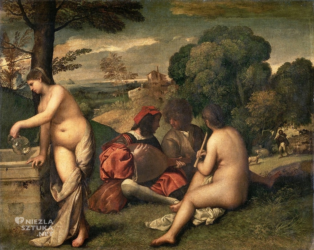 Tycjan Koncert wiejski, Luwr, Paryż, Francja, Niezła sztuka