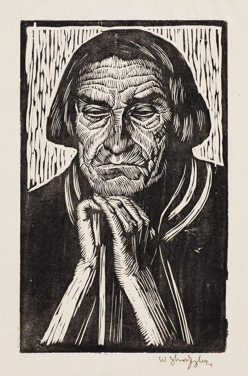 Władysław Skoczylas, Baca siedząc, sztuka polska, niezła sztuka