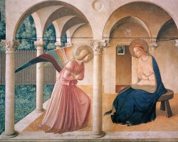 Fra Angelico, Zwiastowanie, Florencja, San Marco, fresk, Niezła sztuka