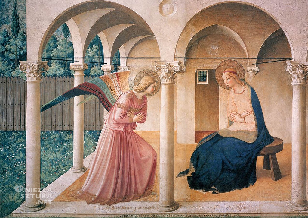 Fra Angelico, Zwiastowanie, Florencja, San Marco, fresk, Niezła sztuka