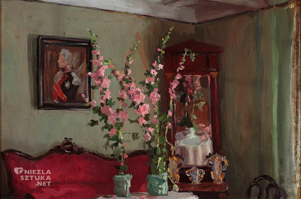 Ferdynand Ruszczyc, Wnętrze salonu w Bohdanowie - Malwy | 1905, Muzeum Narodowe w Warszawie, sztuka polska, malarstwo polskie, Niezła sztuka