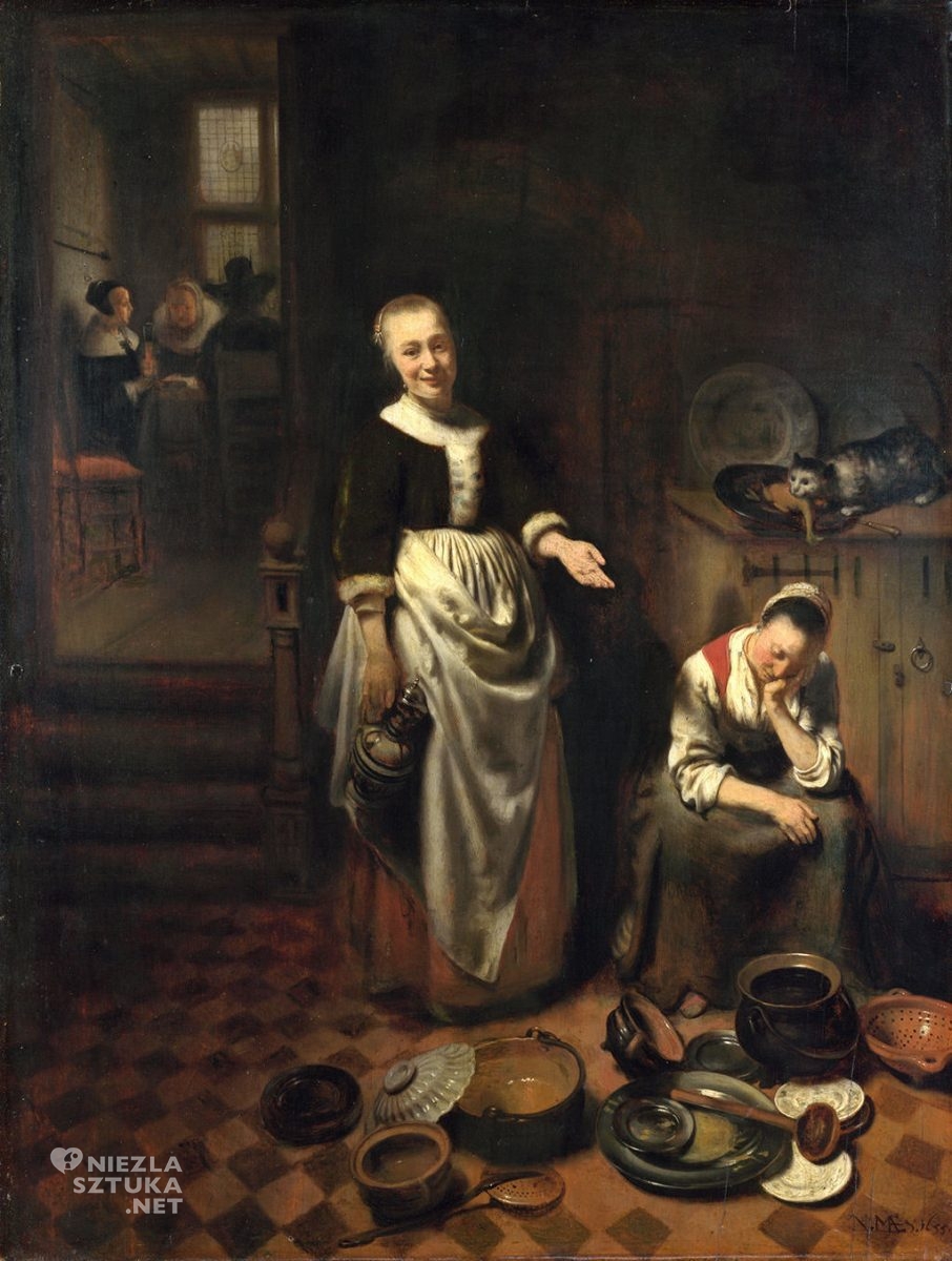 Nicolaes Maes Leniwa służąca, National Gallery, Londyn, Niezła sztuka