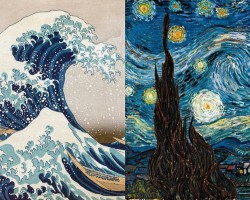Hokusai Katsushika, Wielka fala, Vincent van Gogh, Gwiazdzista noc, Moma, Niezła sztuka