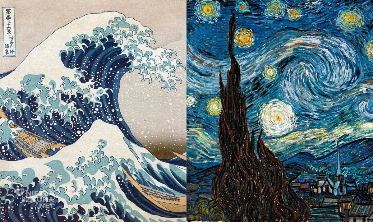 Hokusai Katsushika, Wielka fala, Vincent van Gogh, Gwiazdzista noc, Moma, Niezła sztuka