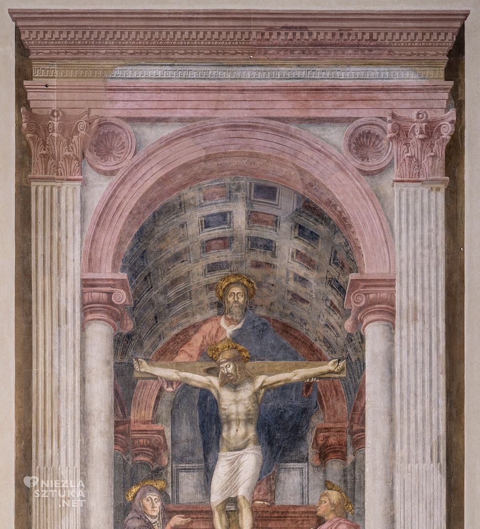 Masaccio, Trójca Święta, ok. 1425, fresk, Kościół Santa Maria Novella, Florencja, Niezła sztuka