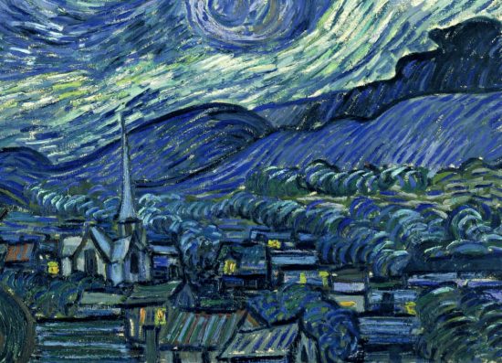 Vincent van Gogh, Gwiaździsta noc, detal, Niezła Sztuka