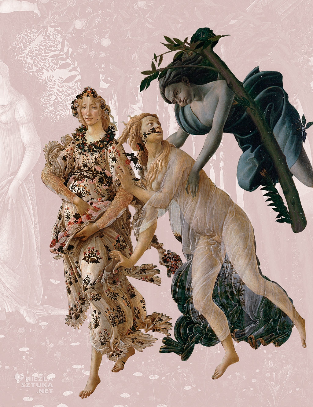 Sandro Botticelli, Wiosna, Medici, Chloris, Flora, Zefir, Niezła Sztuka