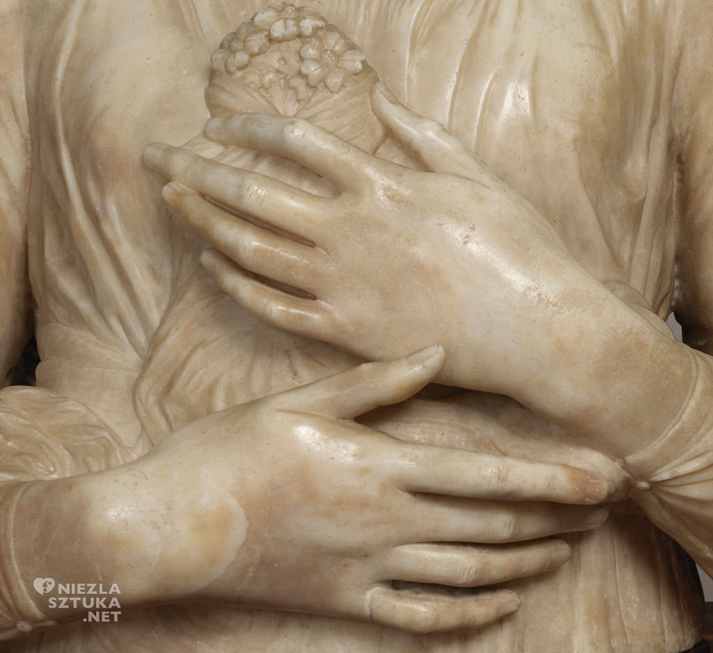 Andrea del Verrocchio, Dama z bukietem, rzeźba, sztuka włoska, Niezła sztuka