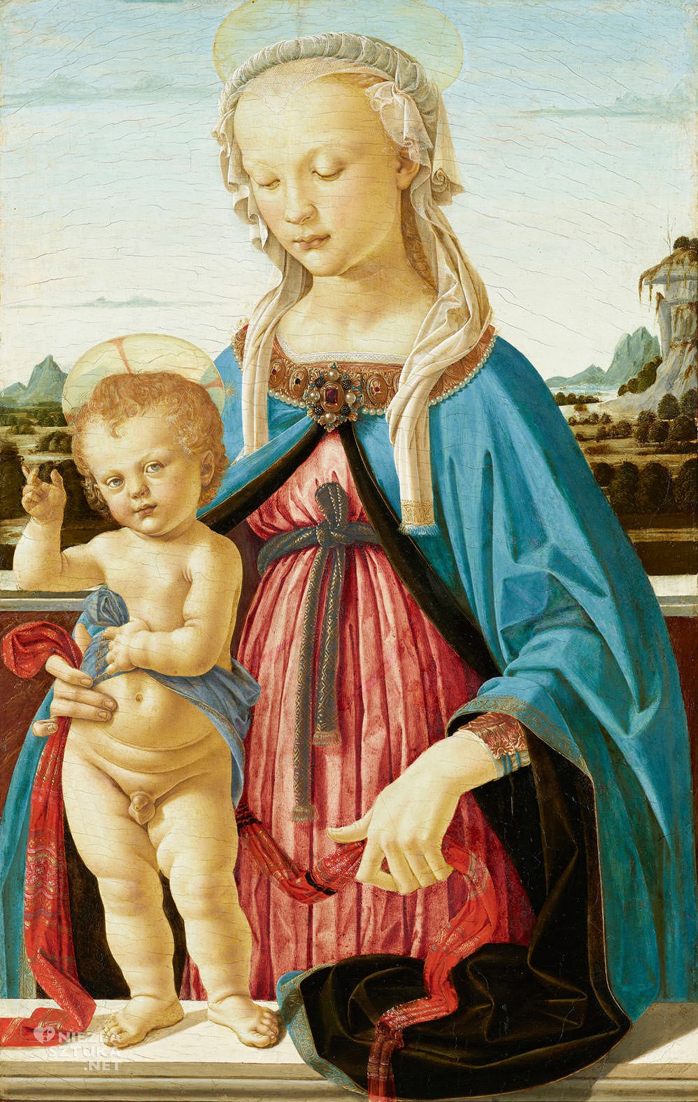 Andrea del Verrocchio, Madonna z Dzieciątkiem, sztuka włoska, Niezła sztuka