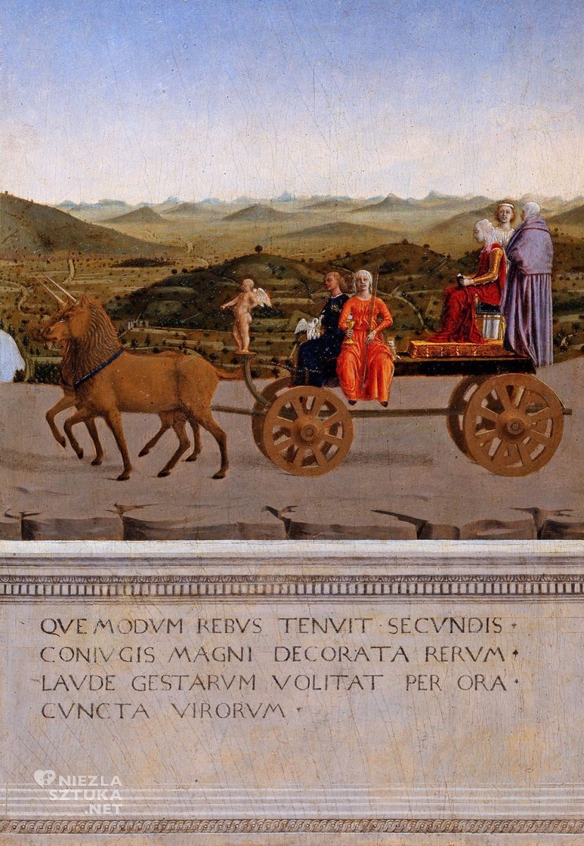 Piero della Francesca, Portret Federica da Montefeltro i jego żony Battisty Sforzy, Galleria degli Uffizi, Florencja, Niezła sztuka
