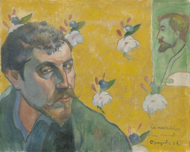 Paul Gauguin, Autoportret z portretem Émile'a Bernarda, malarstwo, japonizm, Niezła Sztuka