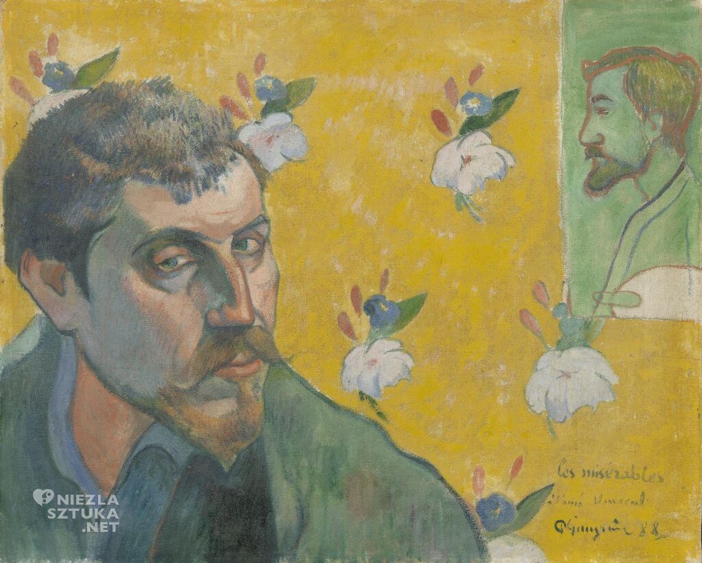 Paul Gauguin, Autoportret z portretem Émile'a Bernarda, malarstwo, japonizm, Niezła Sztuka
