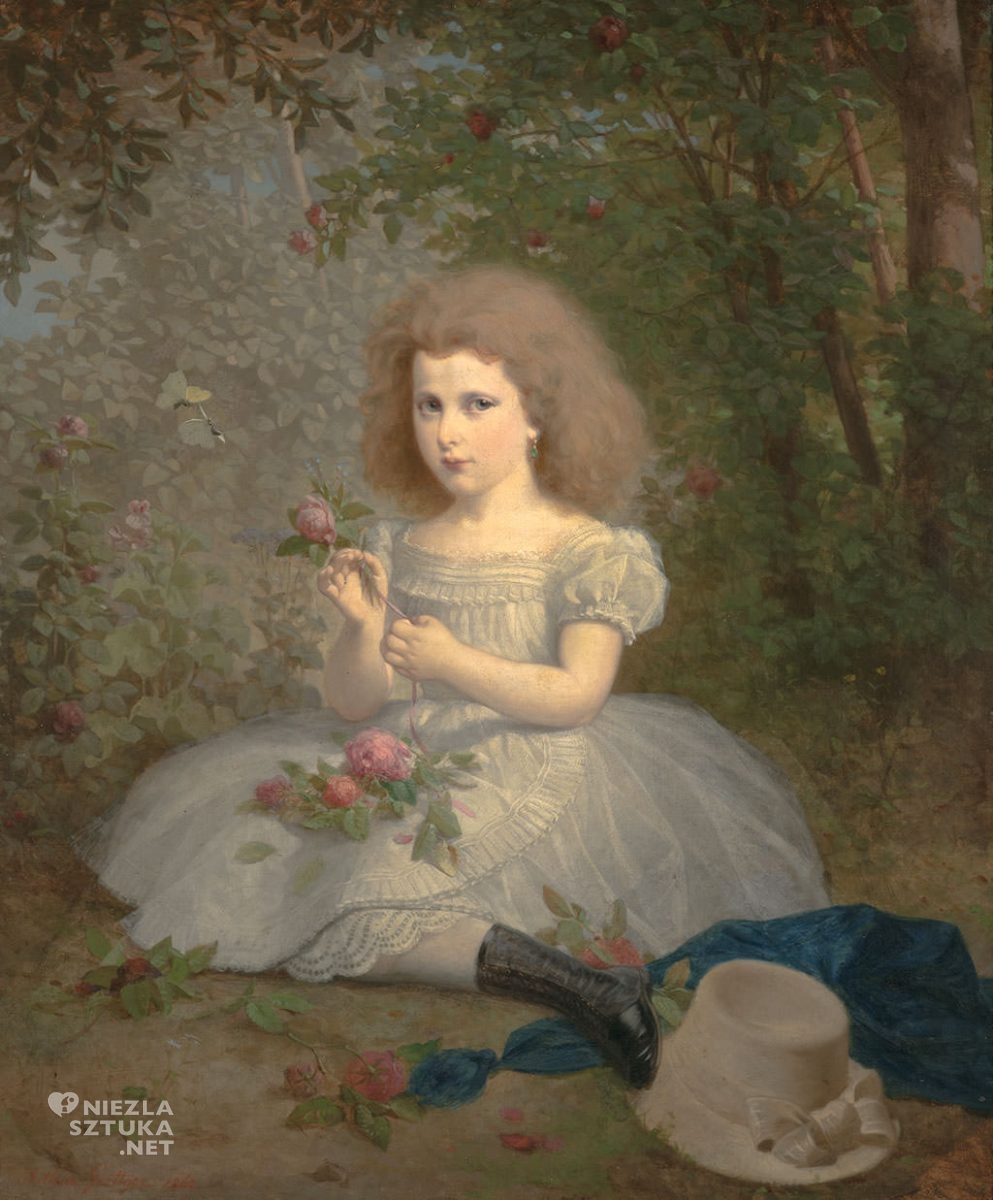 Artur Grottger, Portret Rozalii Matyldy Glaser; Portret hrabianki Thun, Muzeum Śląskie w Katowicach, dziecko w sztuce, sztuka polska, malarstwo polskie, Niezła sztuka