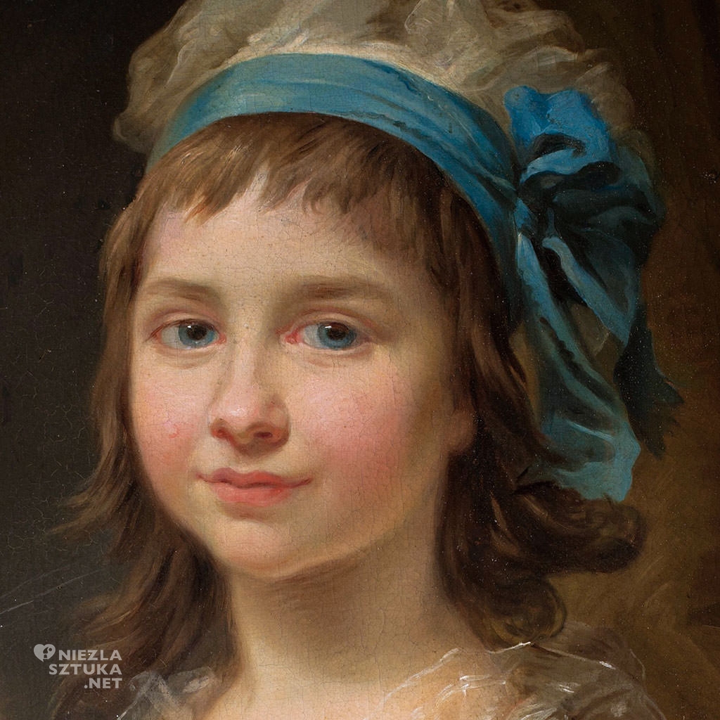 Marcello Bacciarelli, Portret Julii z Duhamelów Manteuffel z kotem, dziecko w sztuce, dziecko w malarstwie, Niezła sztuka