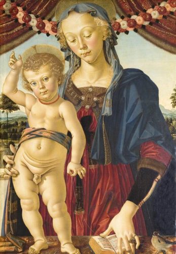 Pietro Perugino, Madonna z Dzieciątkiem, sztuka włoska, Niezła sztuka