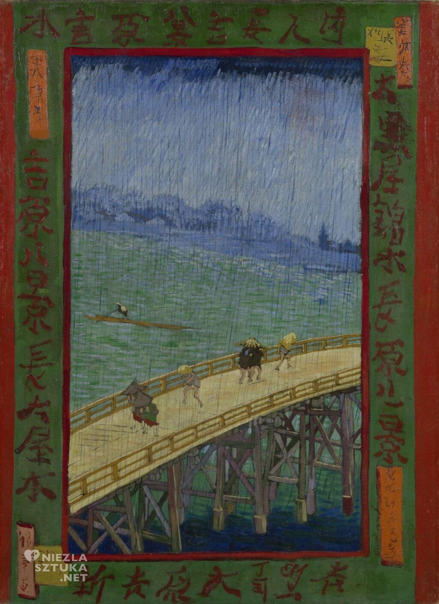 Vincent van Gogh, Most w deszczu, malarstwo holenderskie, japonizm, Niezła Sztuka