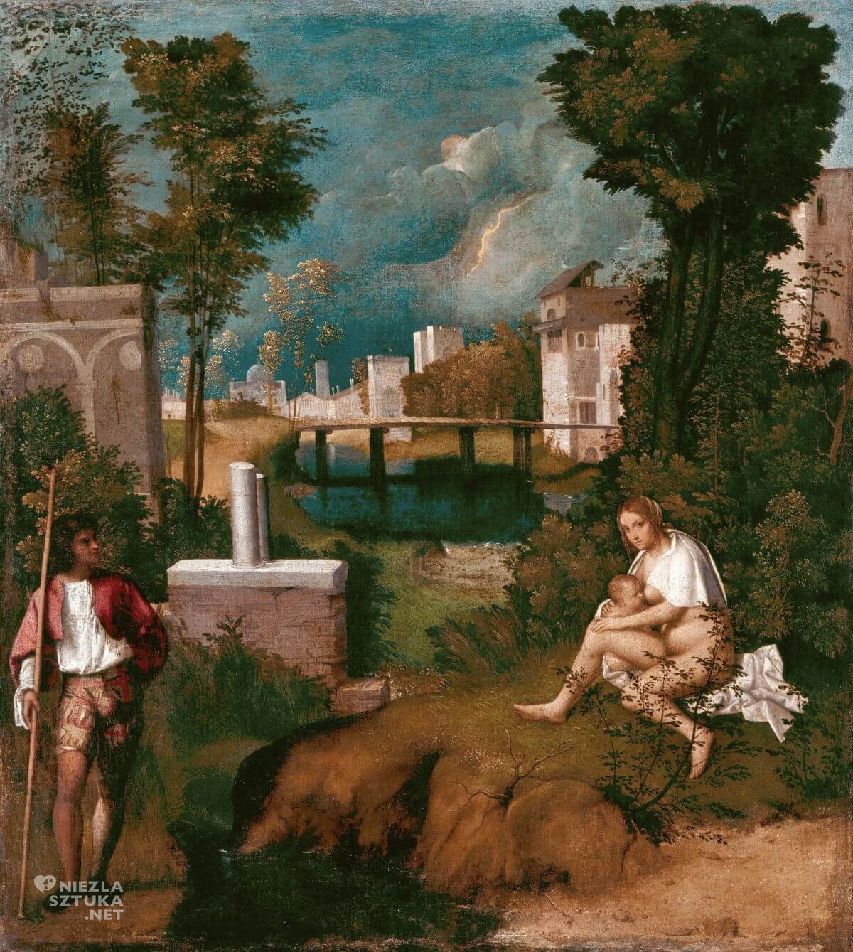 Giorgione, Burza, sztuka włoska, malarstwo włoskie, Niezła sztuka