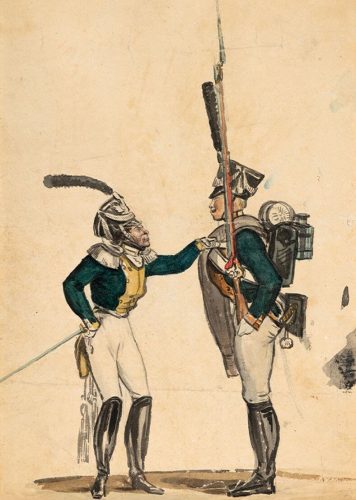 Piotr Michałowski, Oficer łajający grenadiera, sztuka polska, Niezła sztuka