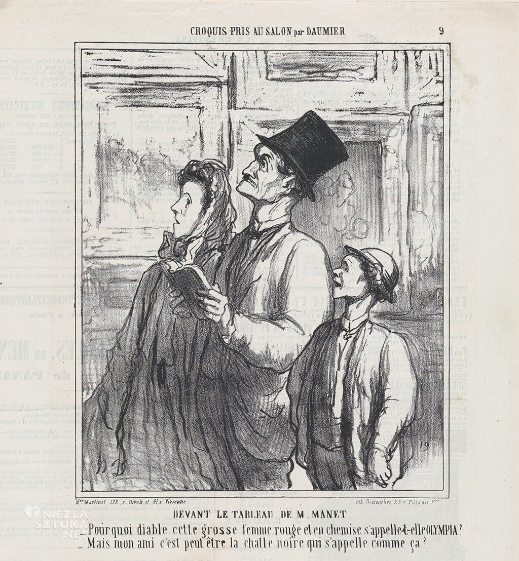 Honoré Daumier, karykatura, Manet, Olimpia, MET, Nowy Jork, Niezła sztuka