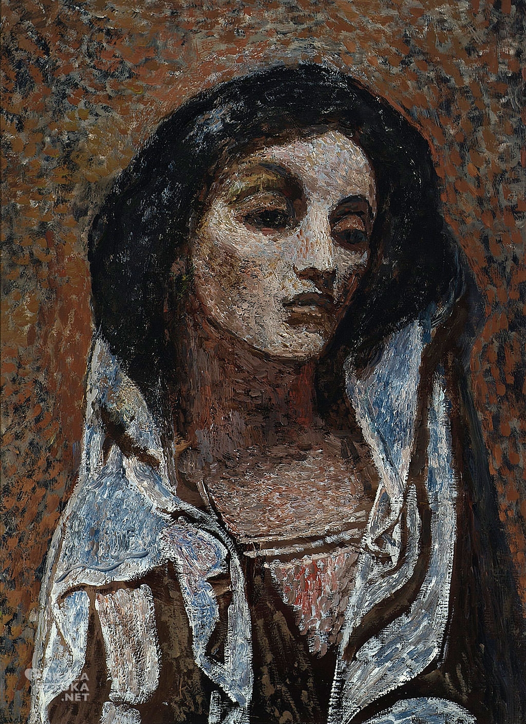 Felicjan Szczęsny Kowarski, Głowa żydówki, malarstwo polskie, sztuka polska, Niezła sztuka