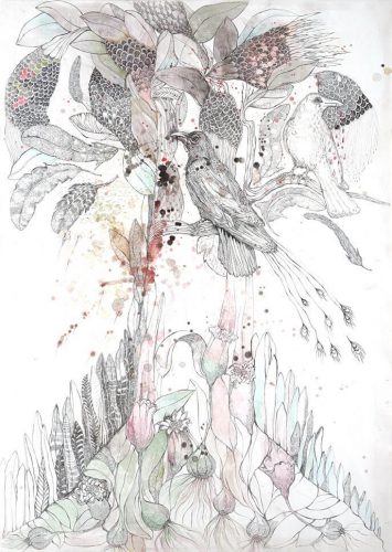 Justyna Stoszek, forest forever, grafika, malarstwo, sztuka polska, młoda sztuka, Niezła sztuka