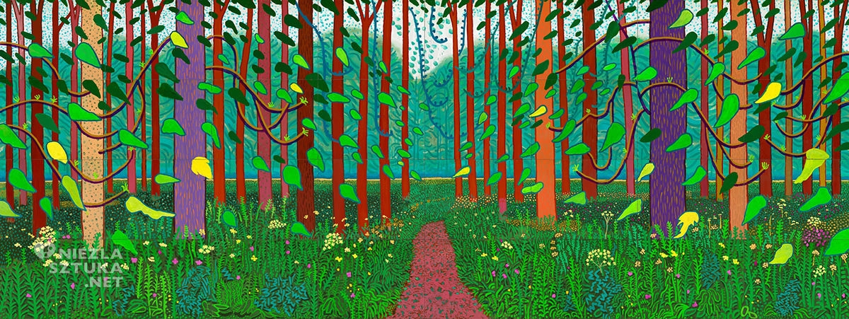 David Hockney, Przybycie wiosny w Woldgate, malarstwo, sztuka współczesna